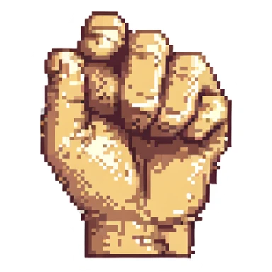 clenched fist salute, different angle sticker