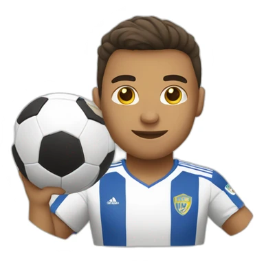 Coracao em formato de bola de futebol sticker