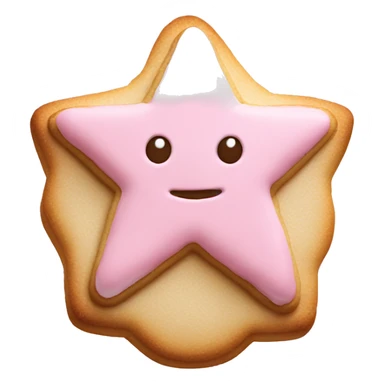 Star shaped cookie with light pink icing  sticker