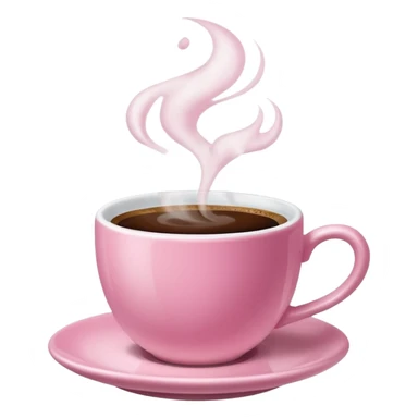 An aesthetic pink cup of coffee sticker