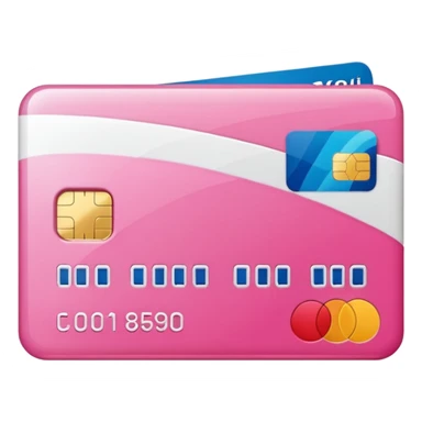 mix pink and white bank and credit card sticker