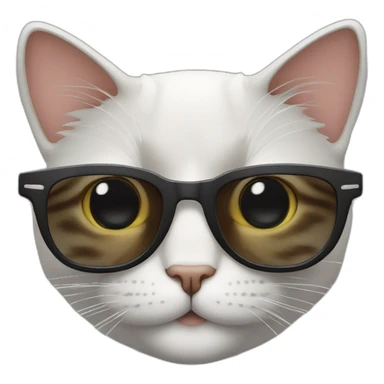 Un chat riche avec des lunettes de solei sticker