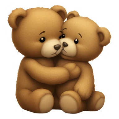 teddy bear kissing another teddy bear sticker