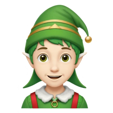 duende navideño con ortodoncia sticker