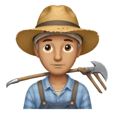 man plowing a field sticker