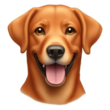Labrador fox red happy, portrait sticker