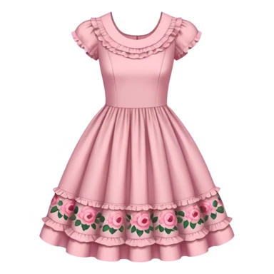 Cottagecore style ultra cute vintage material pink dress sticker
