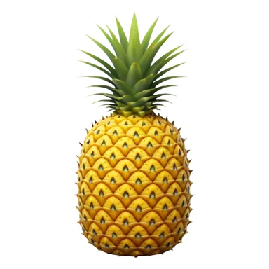 A pineapple flipped 180 degrees clockwise around the z axis   sticker