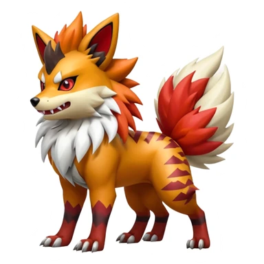 Shiny Zigzagoon-Arcanine-Zorua-Zangoose-Hybrid (Full body) sticker