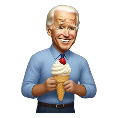 Joe Biden Eating Ice Cream sticker