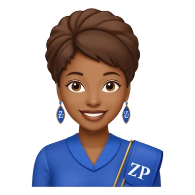 Zeta Phi Beta Sorority black women emoji sticker