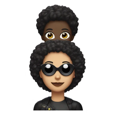 Batman amd afro catwoman in love  sticker
