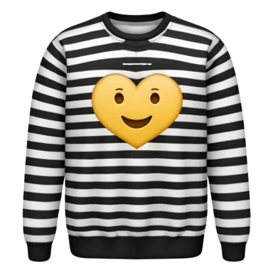 black and white stripes pullover sticker