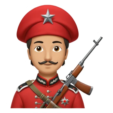 Ottoman janissary in red army dress sticker