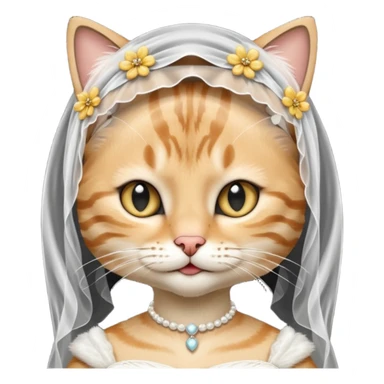tabby cat brides sticker