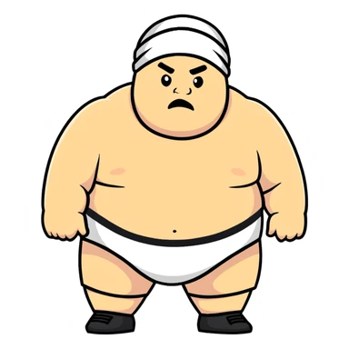 White skin fat guy with black durag in wrestling singlet sticker