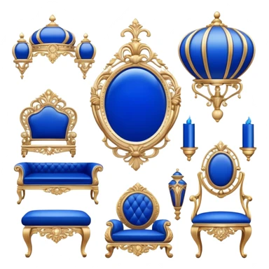Royal Blue Aesthetic Scenery Deco sticker