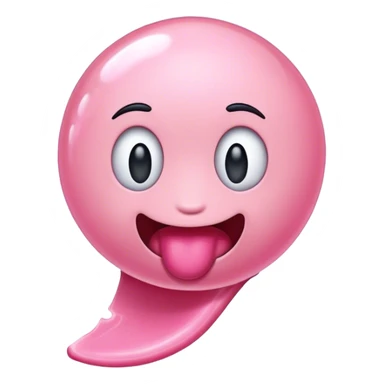 blow a bubble gum emoji sticker