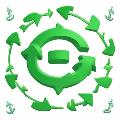 dollar sign in a recycle arrows sticker