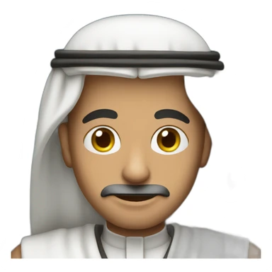 a man from saudi arabia, with a sky background sticker
