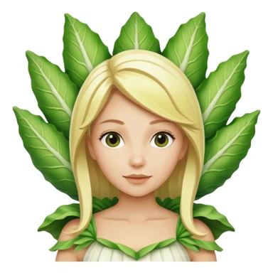 Femme blonde 👩🏼 déguisée en costume d’endive géante  sticker