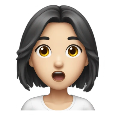 Kpop girl shocked sticker