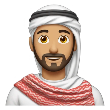 Arabian Man with red keffiyeh sticker