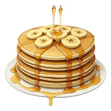 Pancakes with bananas on top sticker