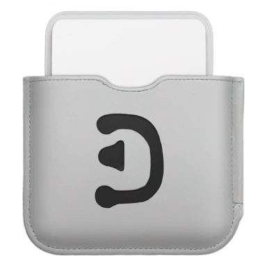 iPhone MagSafe cardholder with initials below sticker