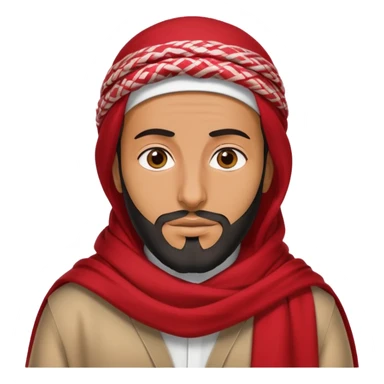 Saudi man wearing a red shemagh sticker