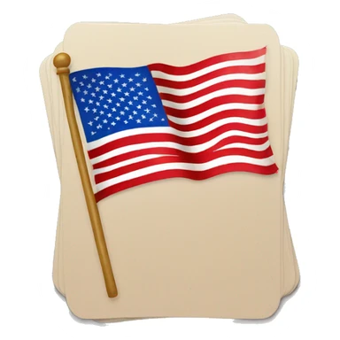 card with us flag sticker