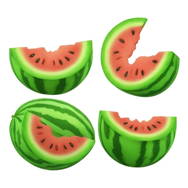 Green watermelon  sticker