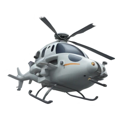 Helicopter with a large vacuum hose attached to it  sticker