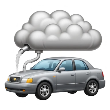 smoke coming out of a car silencer  sticker