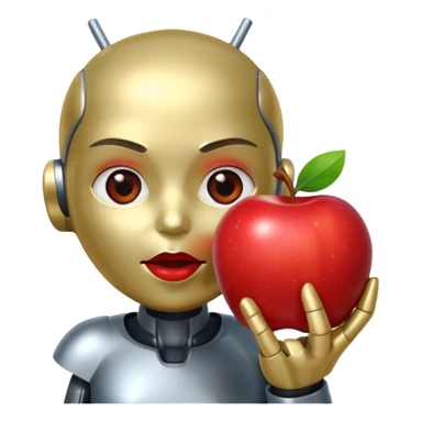 android eating apple sticker