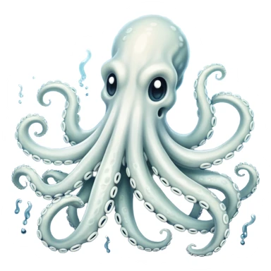 Kraken White Tentacles sticker
