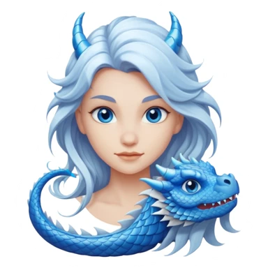 White girl dragon sticker