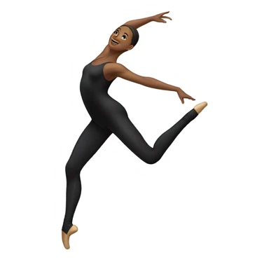 Flexible dancer leg up with black leotard sticker