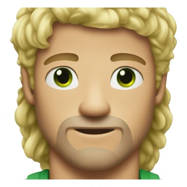 Man with blonde hair green eyes and huge muscles sticker