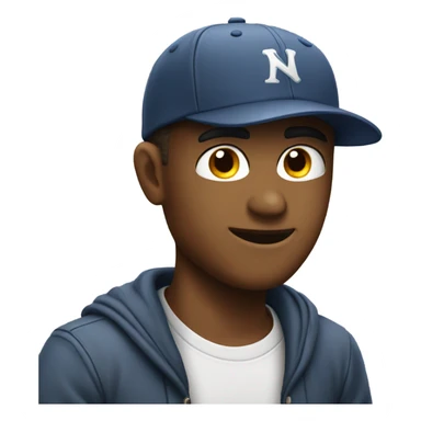 cool dude in baseball cap sticker