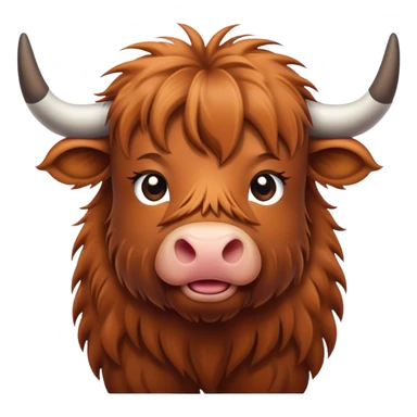 Cute highland cow sticker