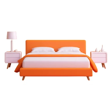 clean modern minimalist bedroom with blue color scheme, sleek furniture sticker