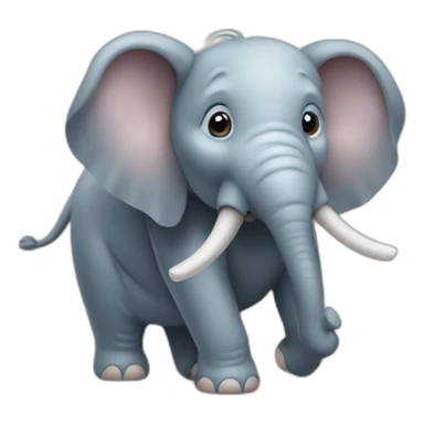 Un éléphant sur une souris sticker