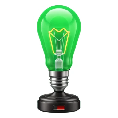 1980s green lighting lamp sticker