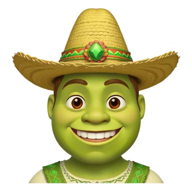 Shrek with a sombrero  sticker