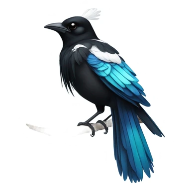 Magpie bird sticker
