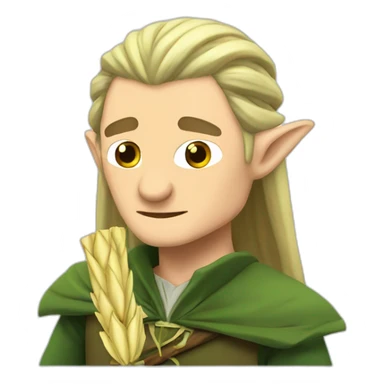 Legolas smoking cannabis sticker