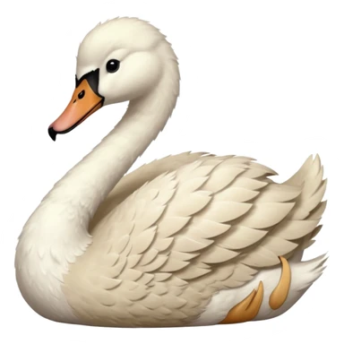 pastel khaki swan sticker