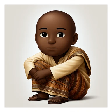 Replace the emoji's face with a neutral human face similar to the 🧑 emoji, keeping the rest of the image unchanged. Maintain the original style and details of the emoji except for the face change. sticker