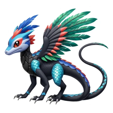 Meloetta-Salandit-Nargacuga-Pokémon-Fakémon-fusion-hybrid-creature sticker